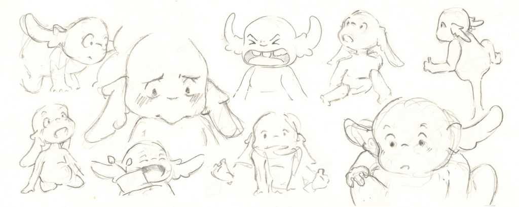 character concept gwiazdka papier